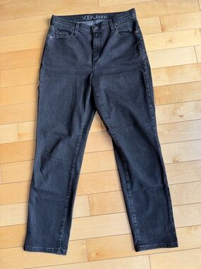 Yoga Jeans Women's Dark Grey Stretch Straight Jeans